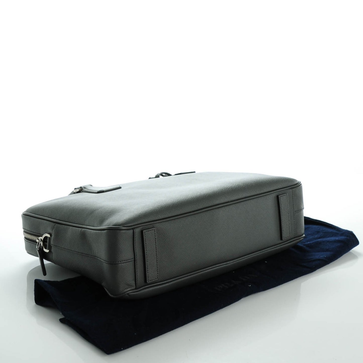 Saffiano Logo Briefcase Marmo