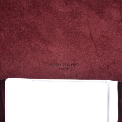 Givenchy Calfskin Suede Fringe Cross 3 Crossbody Bag Aubergine 6 of 9