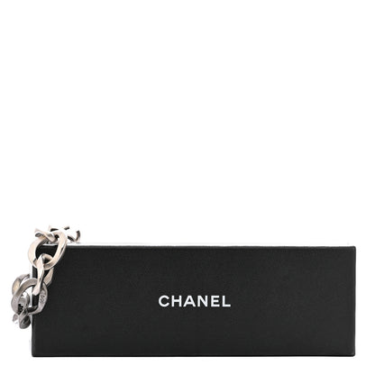 Chanel Metal Chain Link CC Bracelet Silver Ruthenium 5 of 5