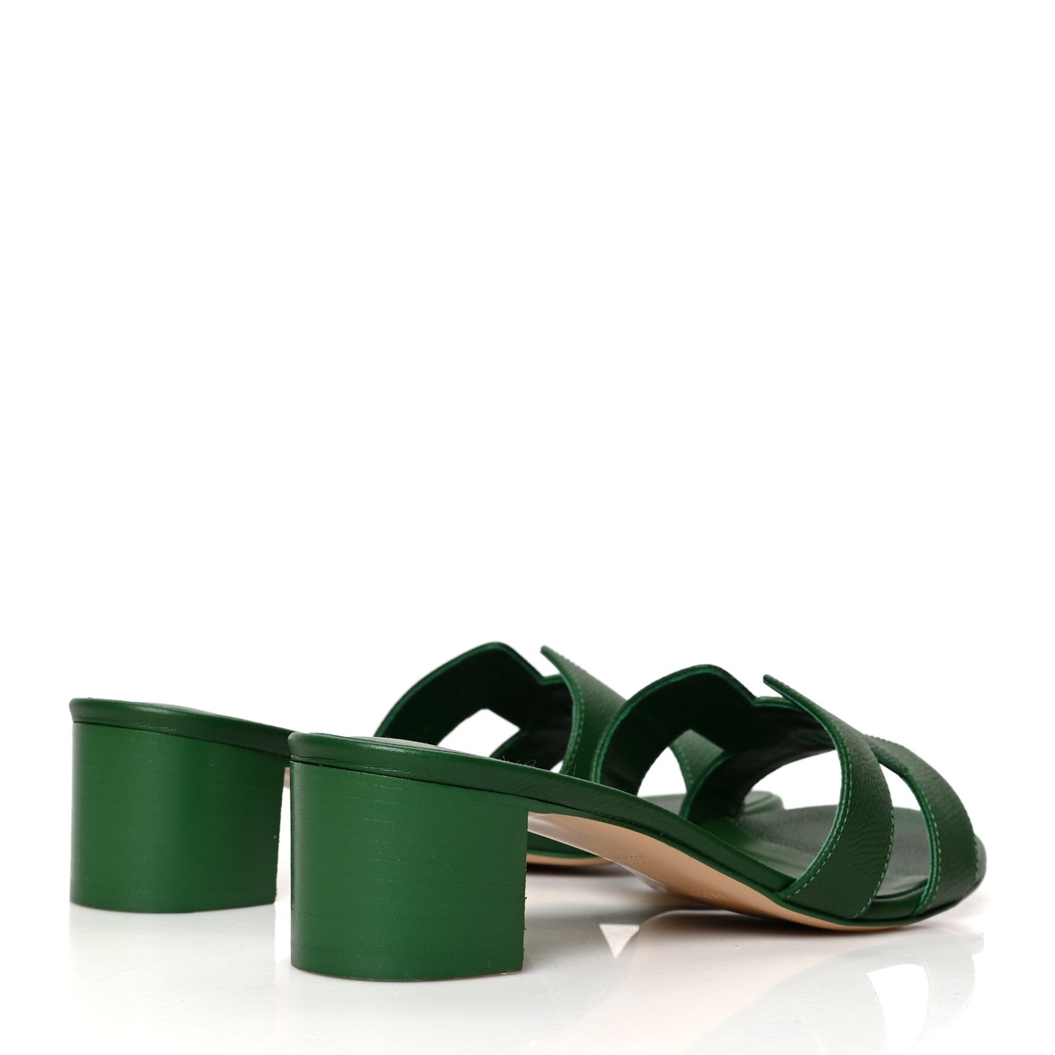 Hermes Epsom Oasis Sandals 37.5 Vert Cactus 4 of 8