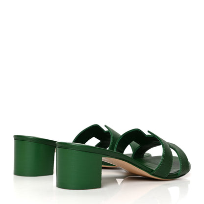 Hermes Epsom Oasis Sandals 37.5 Vert Cactus 4 of 8