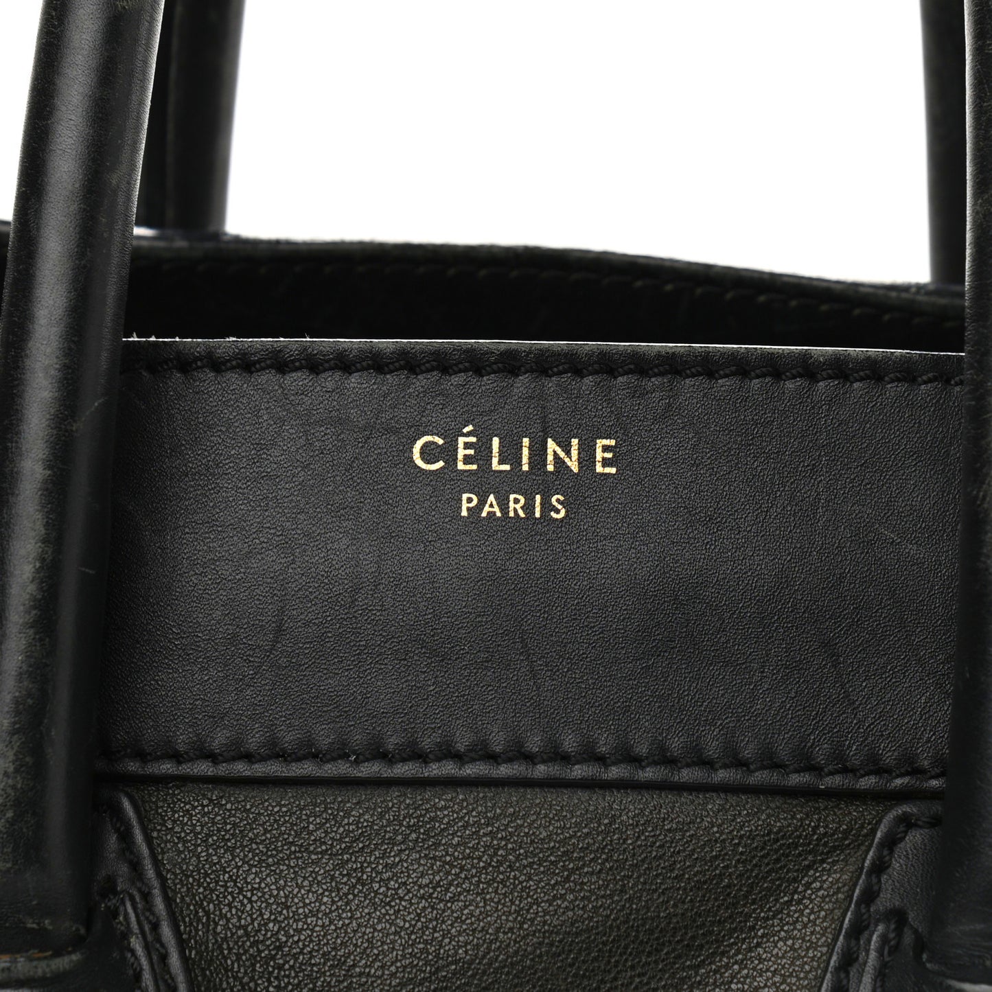 Smooth Calfskin Mini Bi-Color Luggage Forest Black