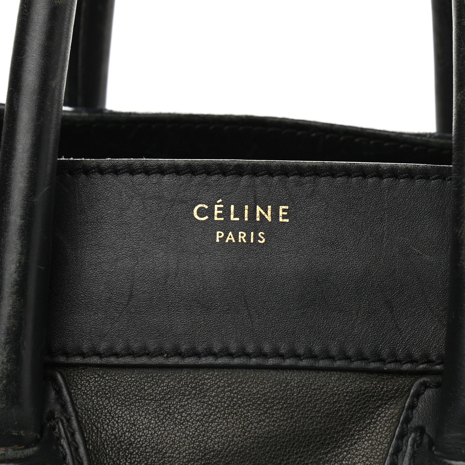 Celine Smooth Calfskin Mini Bi-Color Luggage Forest Black 6 of 29