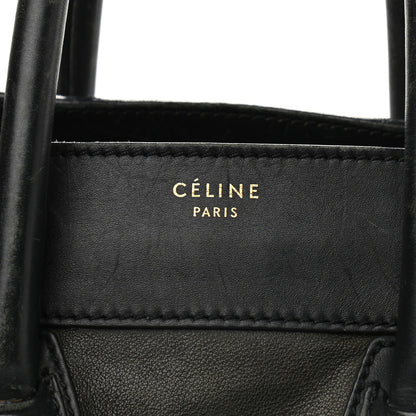 Celine Smooth Calfskin Mini Bi-Color Luggage Forest Black 6 of 29