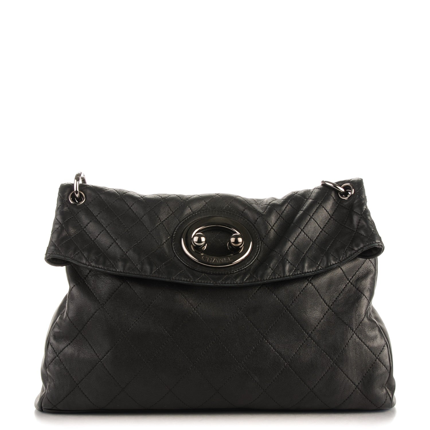 Chanel Lambskin Quilted New Lock Flap Black 1 of 7