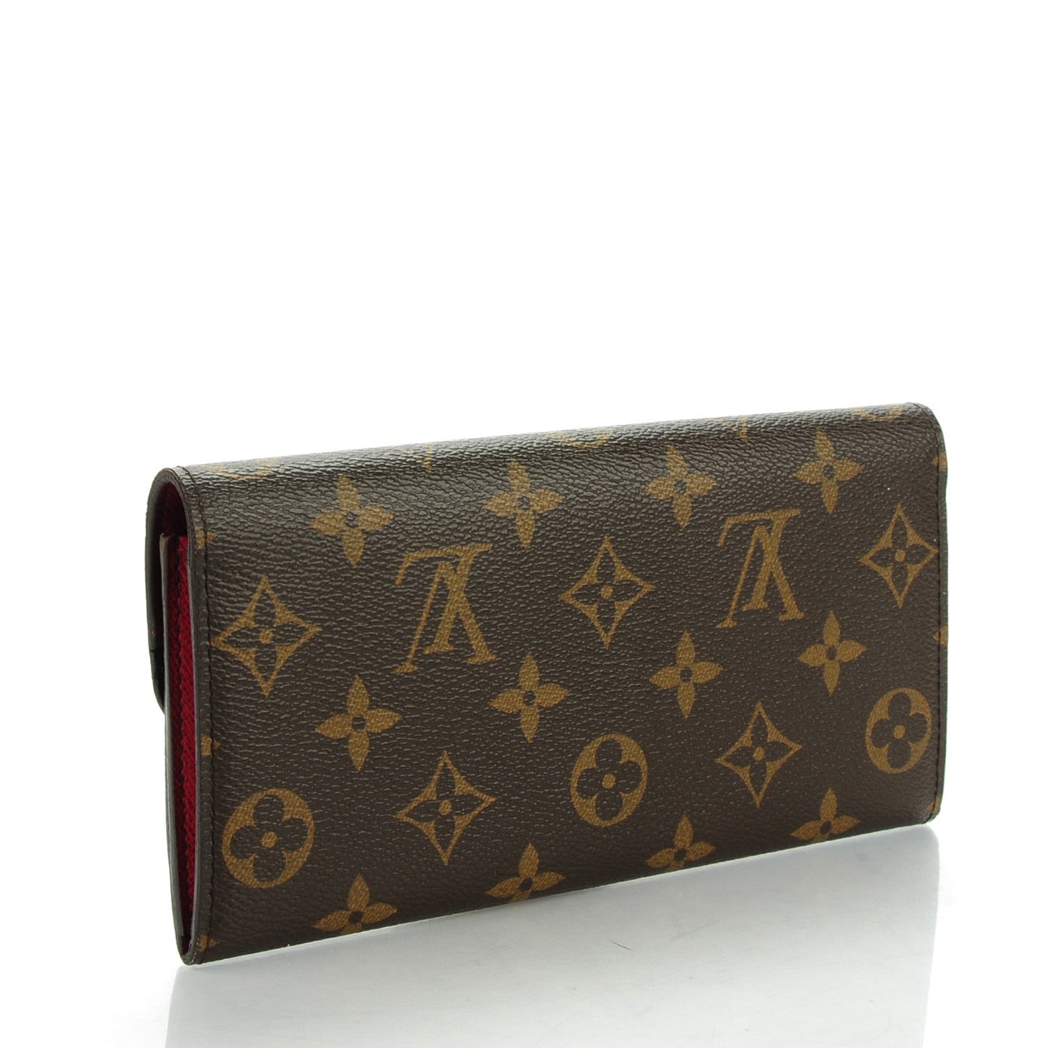Louis Vuitton Monogram Emilie Wallet Red 3 of 8