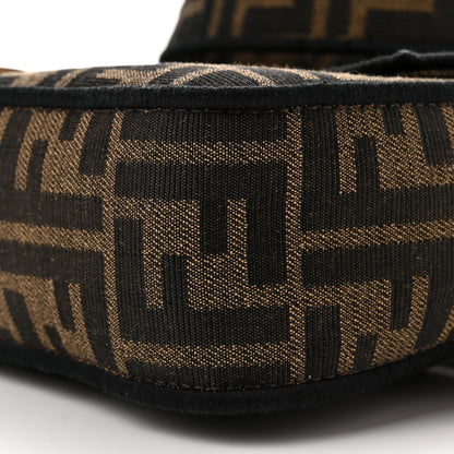 Fendi Fabric Jacquard FF 1974 Medium Baguette Tobacco Moro Black 9 of 9