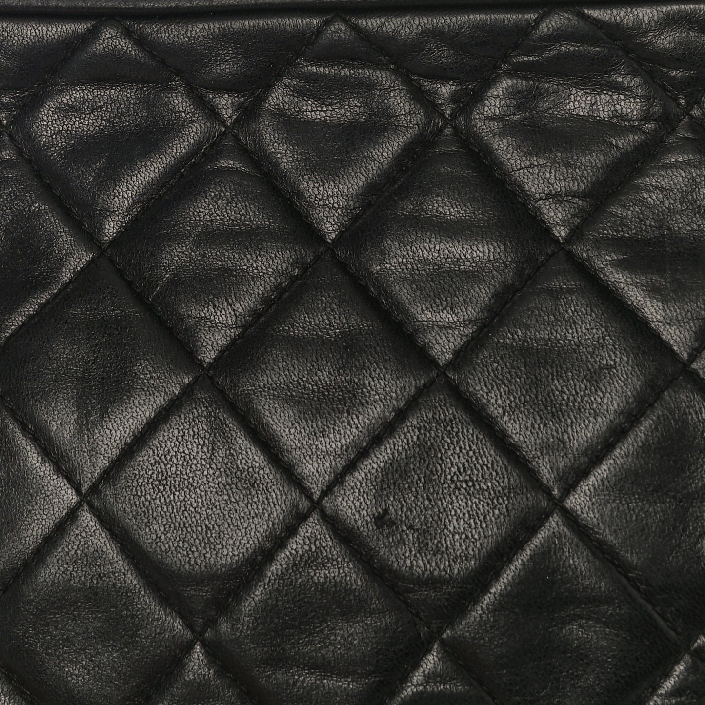 Lambskin Quilted Tassel Camera Case Black