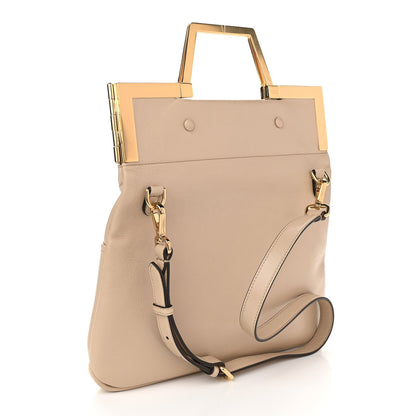 Fendi Agnello Old Shine Small Shopping Flap Bag Amido 3 of 9