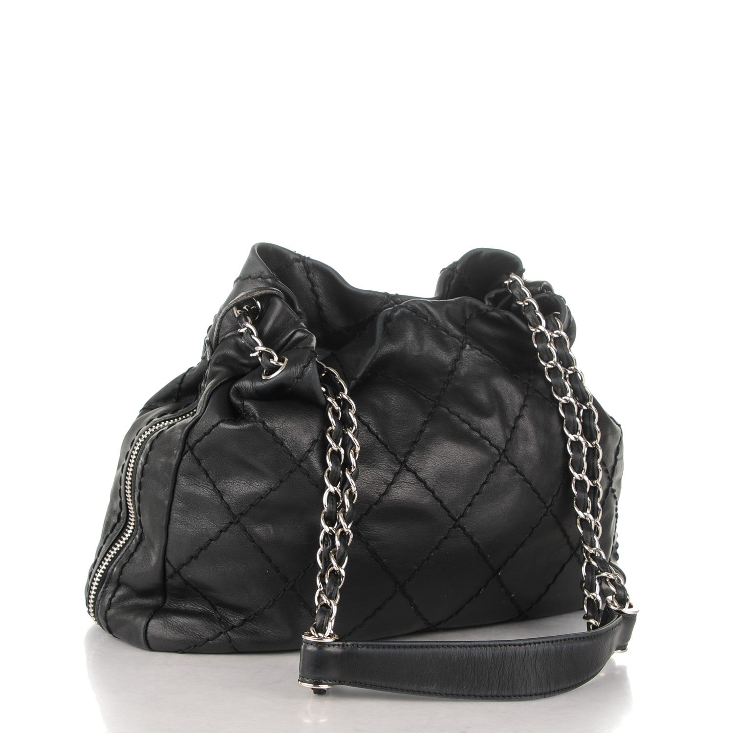Chanel Lambskin Expandable Tote Black 3 of 14
