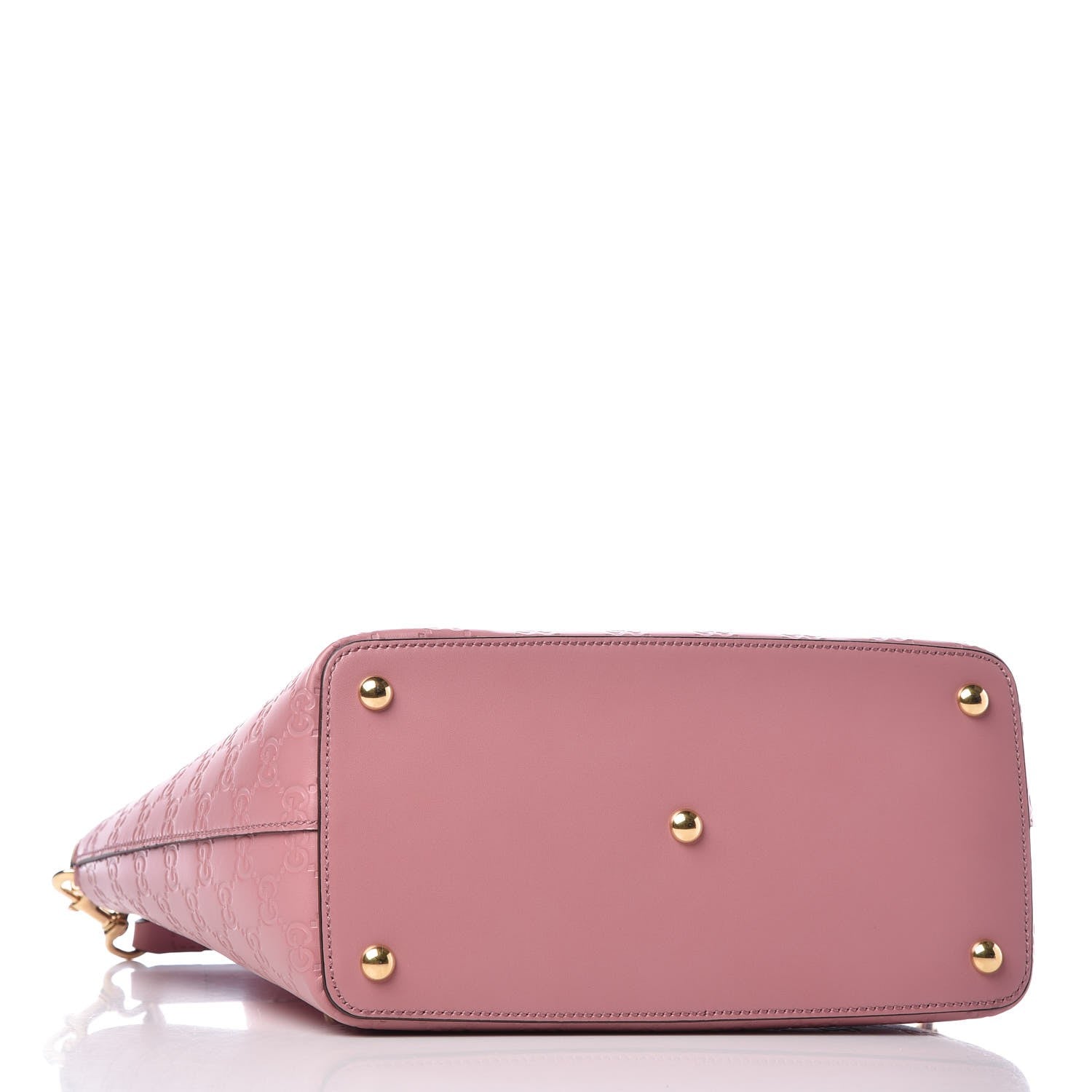 Gucci Guccissima Signature Small Zippered Bucket Tote Rose Baby Candy 4 of 8