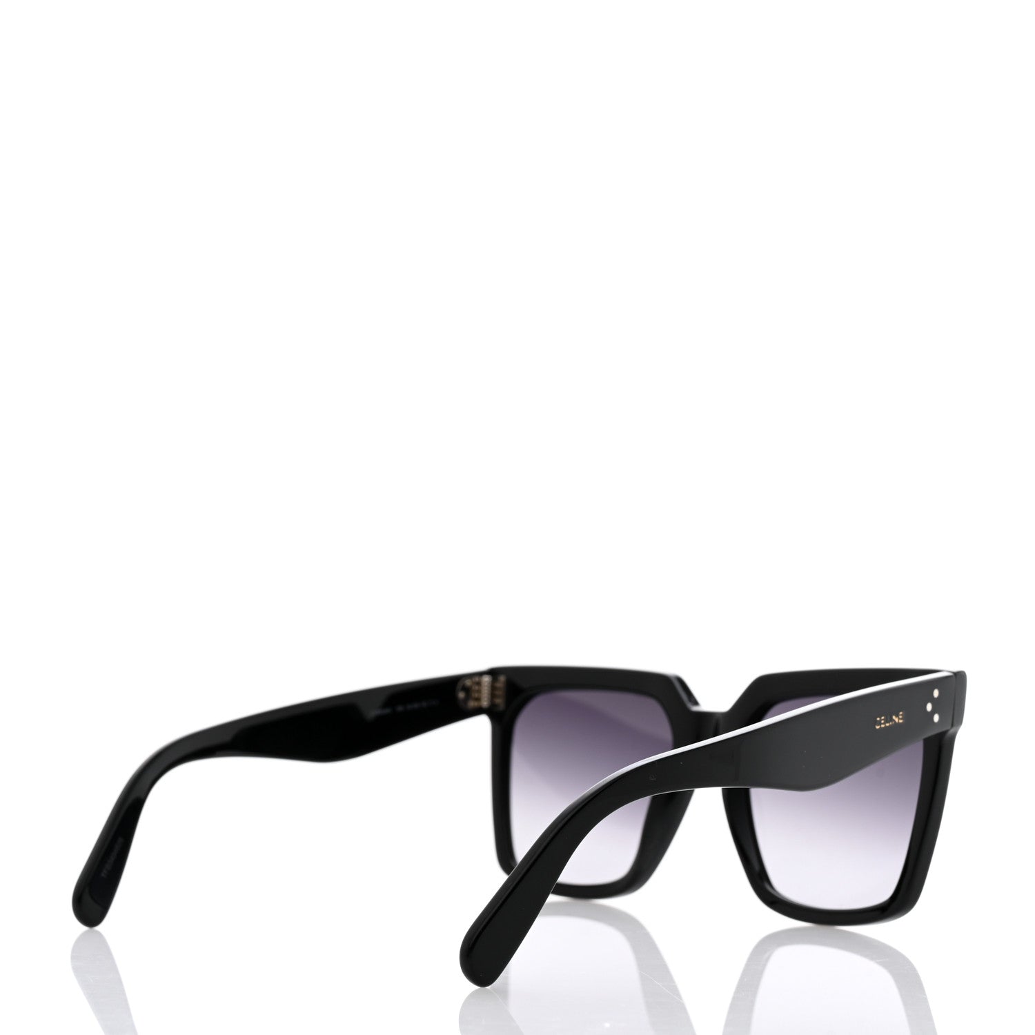 Celine Acetate Polarized Oversized Sunglasses CL4055IN Black 4 of 7