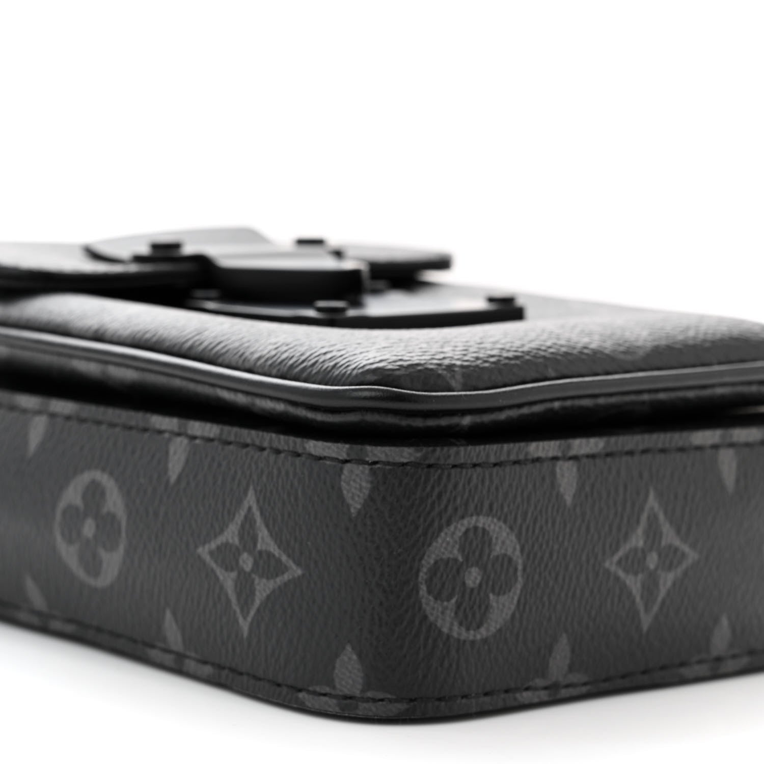 Louis Vuitton Monogram Eclipse S Lock Wearable Wallet Black 8 of 10