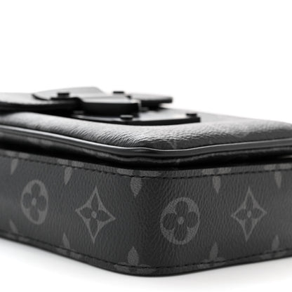 Louis Vuitton Monogram Eclipse S Lock Wearable Wallet Black 8 of 10