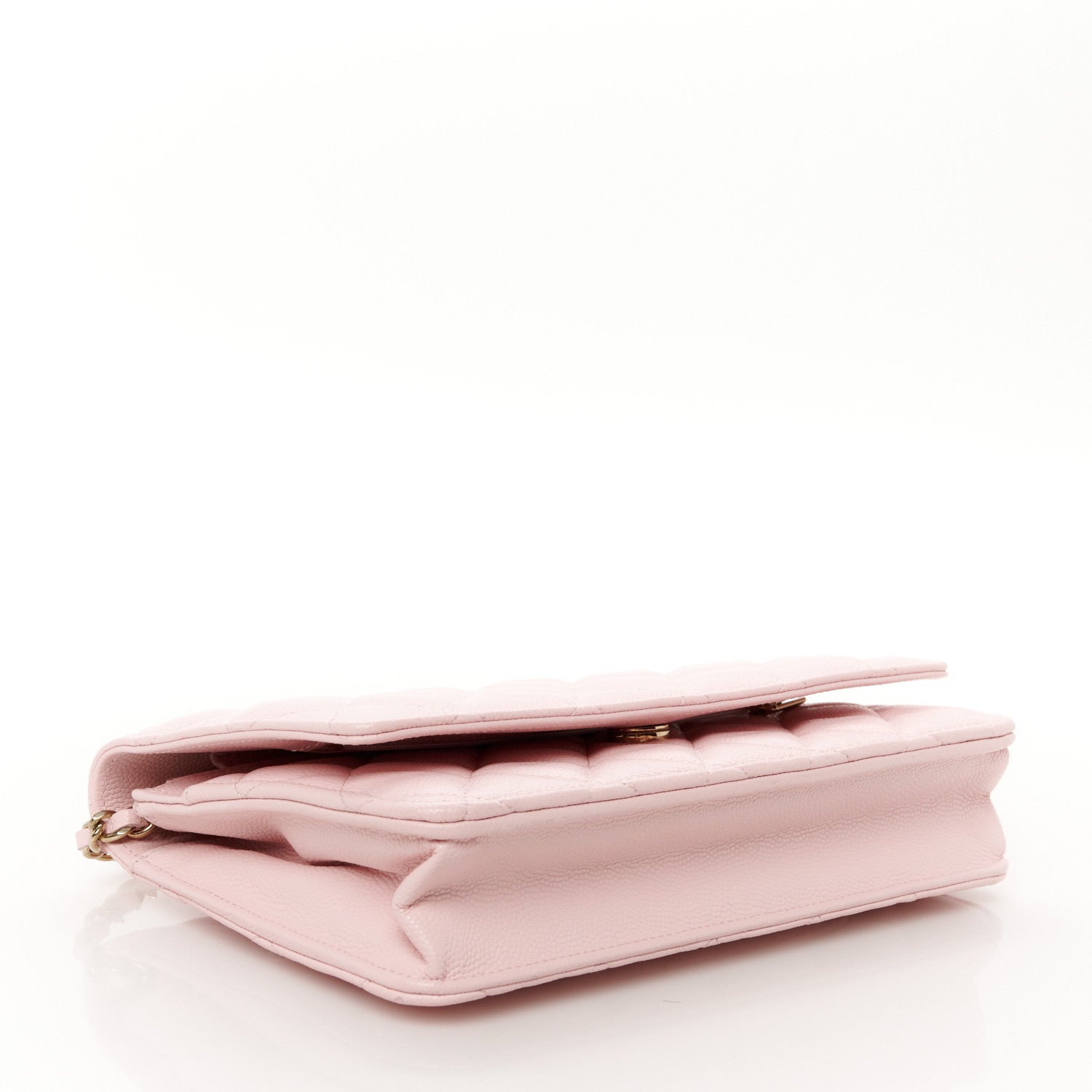 Chanel Caviar Quilted Wallet on Chain WOC Light Pink 4 of 12