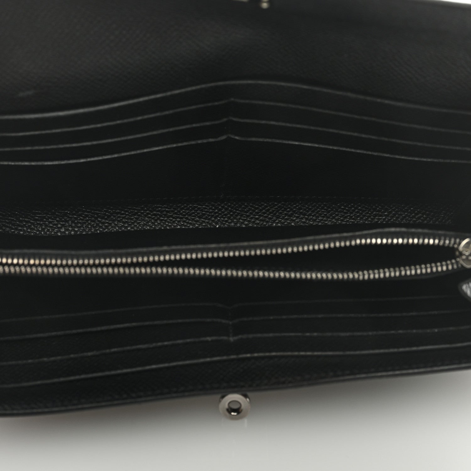 Hermes Epsom Kelly Longue Wallet Black 5 of 7