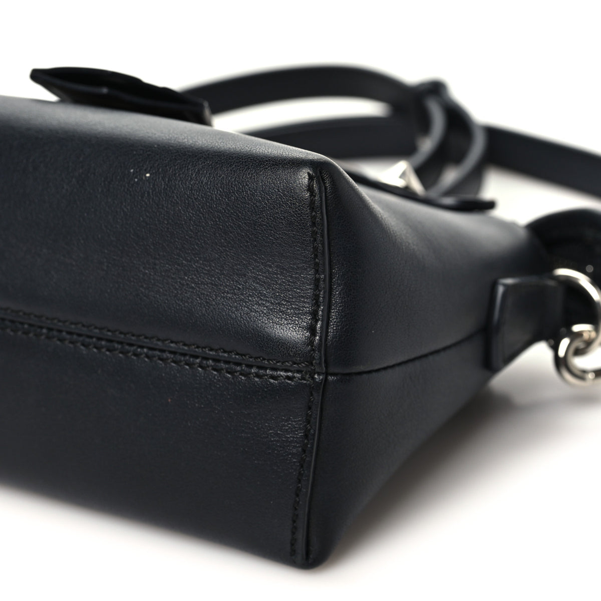 Vitello Dolce Bi-Color FF 1974 Embossed Mini By The Way Boston Bag Black Maya
