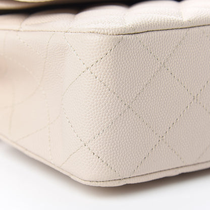 Chanel Caviar Quilted Medium Double Flap Light Beige 9 of 11