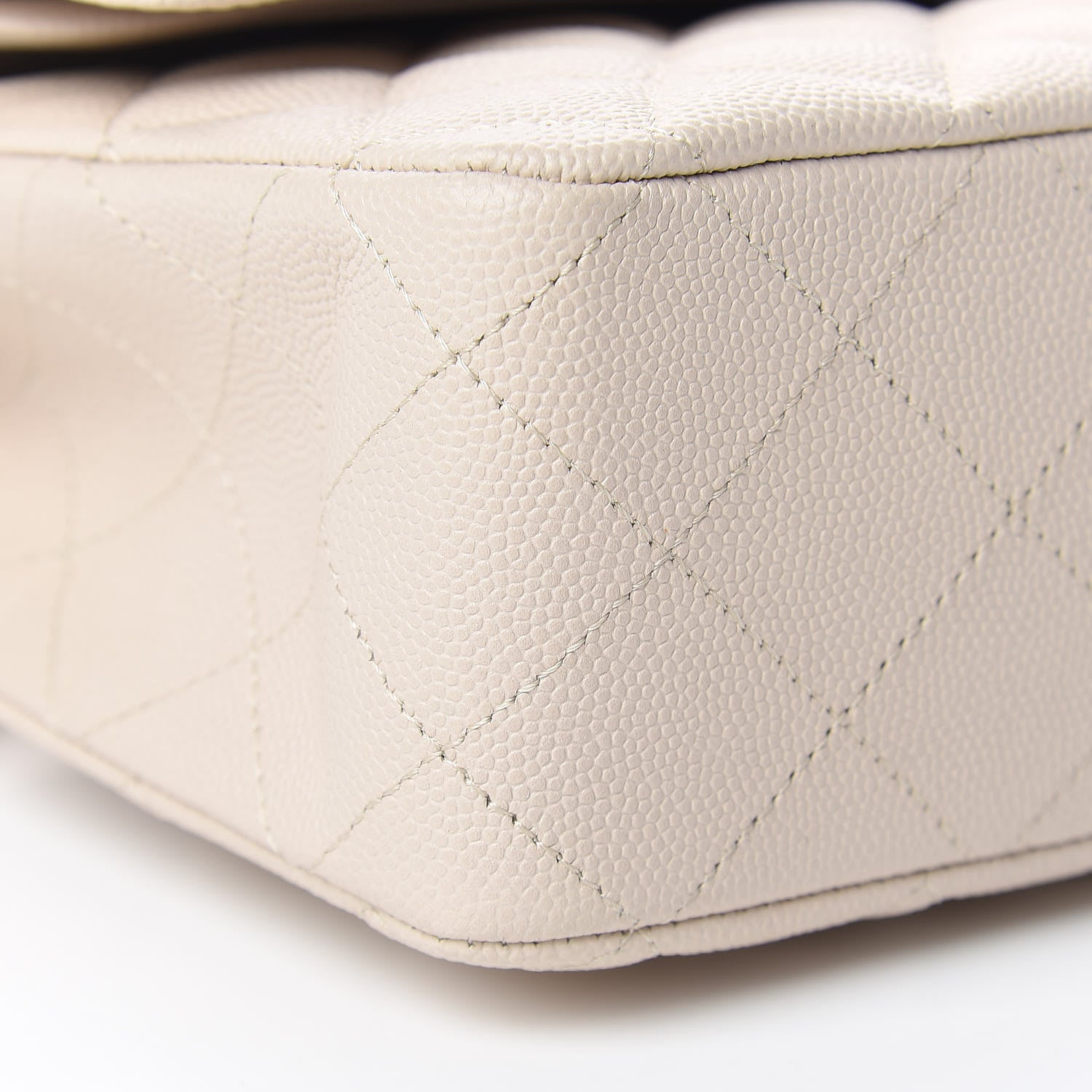 Chanel Caviar Quilted Medium Double Flap Light Beige 9 of 11