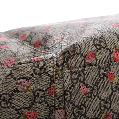 Gucci GG Supreme Monogram Strawberry Messenger Diaper Bag Beige 13 of 13