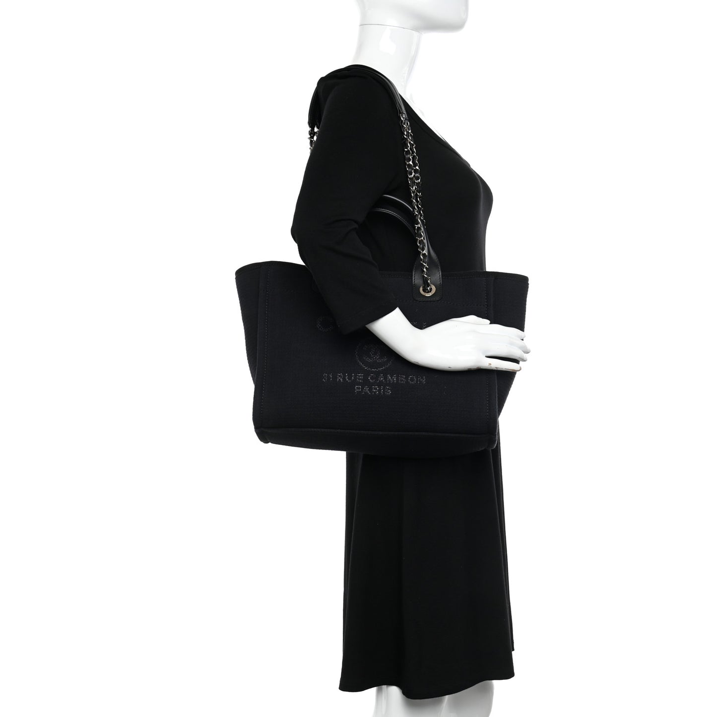 Mixed Fibers Small Deauville Tote Black