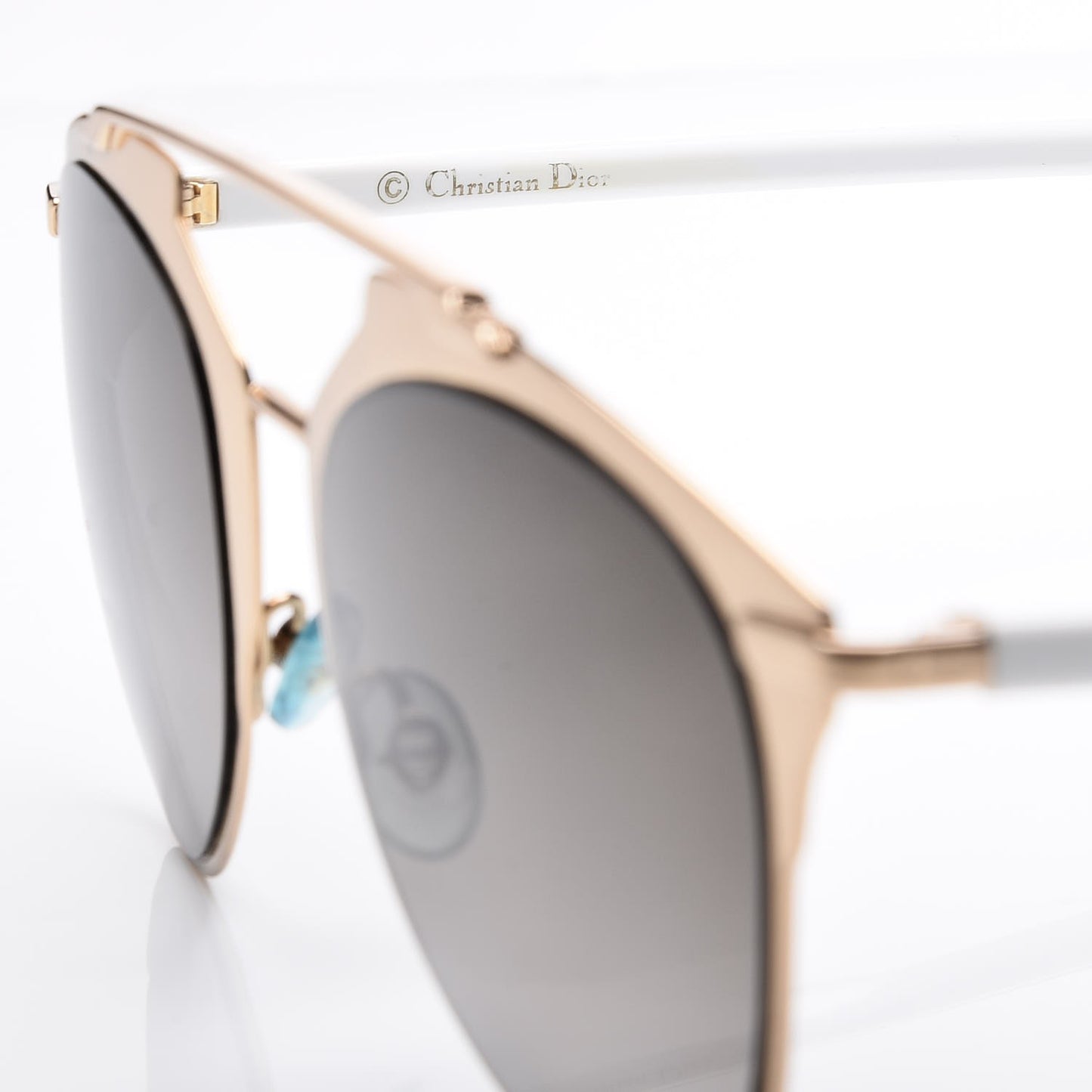 Reflected Sunglasses Rose Gold White