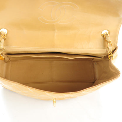 Chanel Vinyl Quilted Jumbo Single Flap Beige 7 of 18