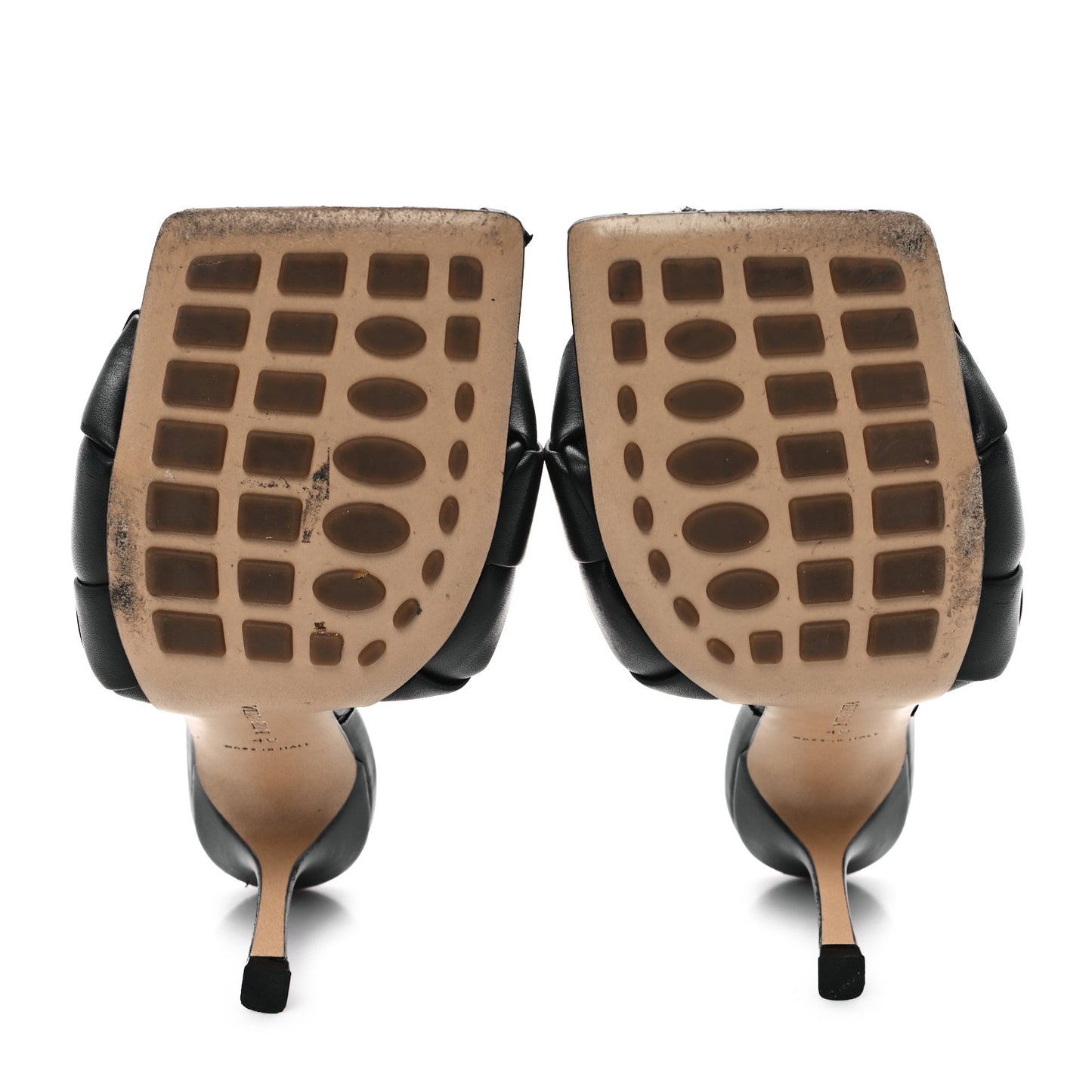 Nappa Maxi Intrecciato Lido Mule Sandals 40 Black