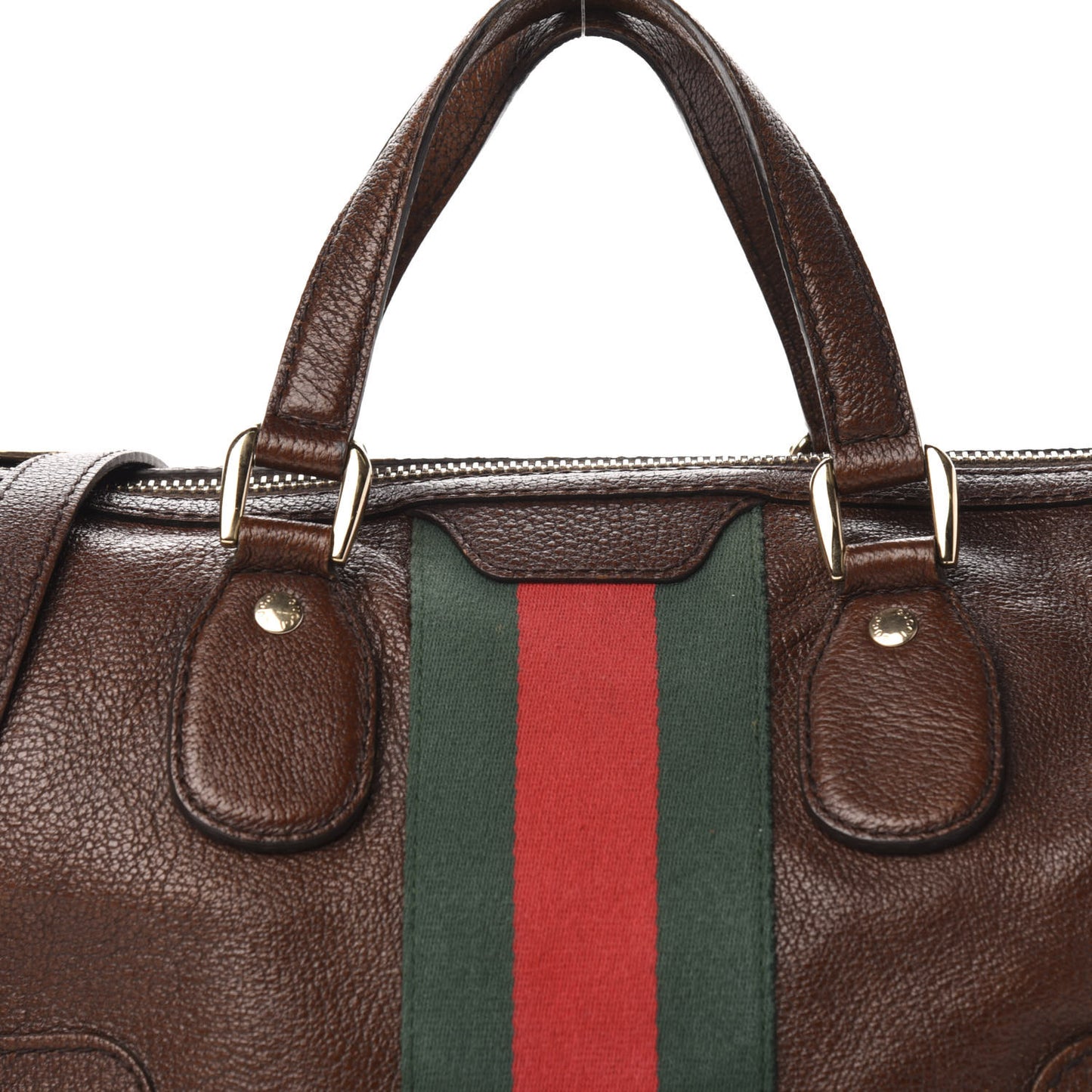 Calfskin Medium Seventies Web Boston Brown