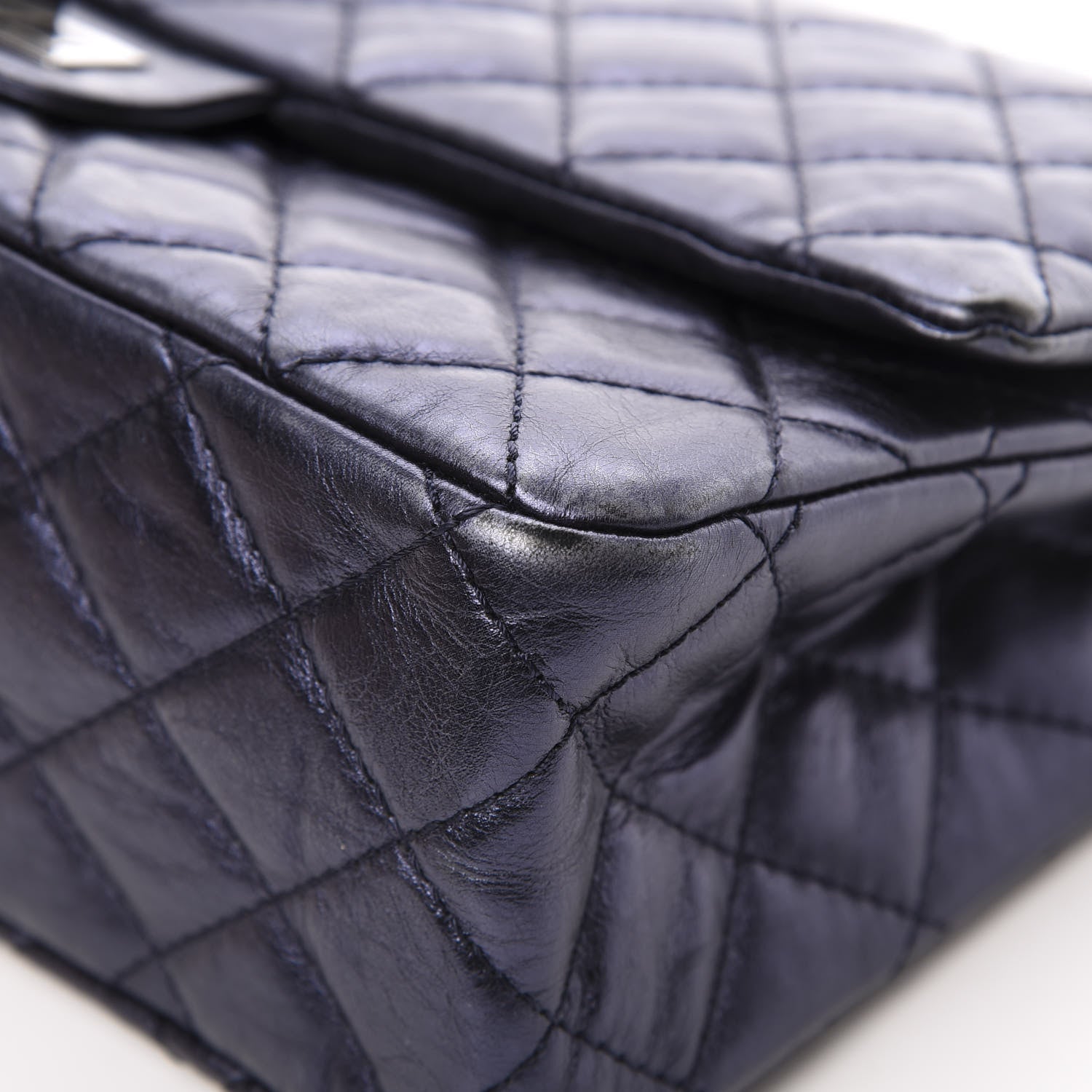 Chanel Metallic Calfskin Quilted 2.55 Reissue 226 Flap Marine Fonce 10 of 15