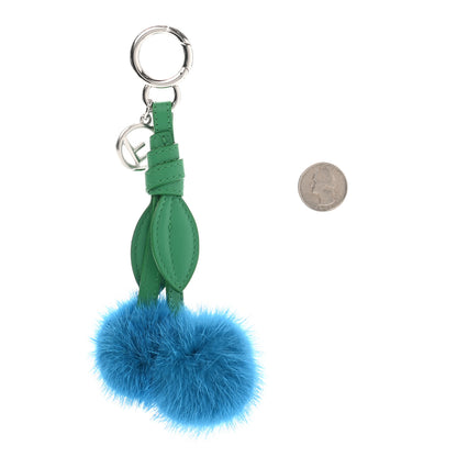 Fendi Mink Fur F is Fendi Cherry Bag Charm Green 2 of 5