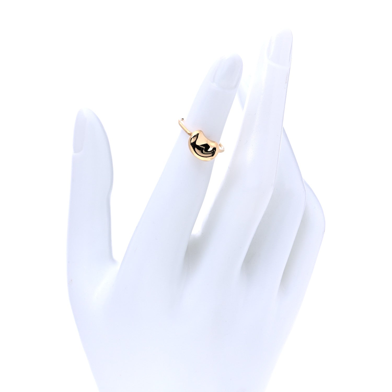 Tiffany 18K Yellow Gold Elsa Peretti Bean Ring 49 5 2 of 4