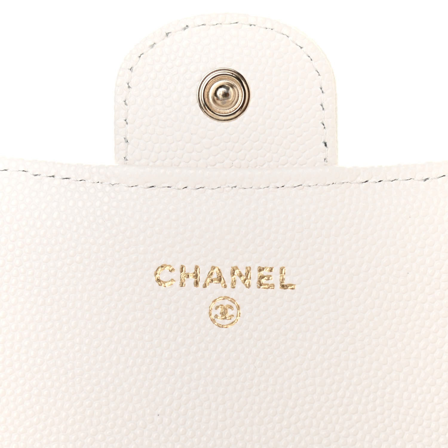 Chanel Caviar Quilted Large Flap Wallet White 6 of 8