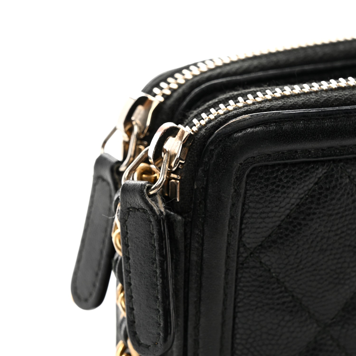 Chanel Caviar Quilted CC Filigree Clutch With Chain Black 12 of 13