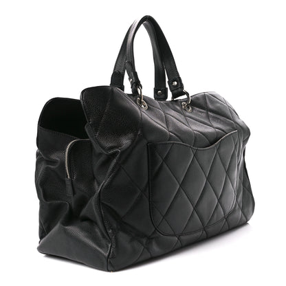 Chanel Soft Caviar Quilted CC Timeless Tote Black 3 of 13