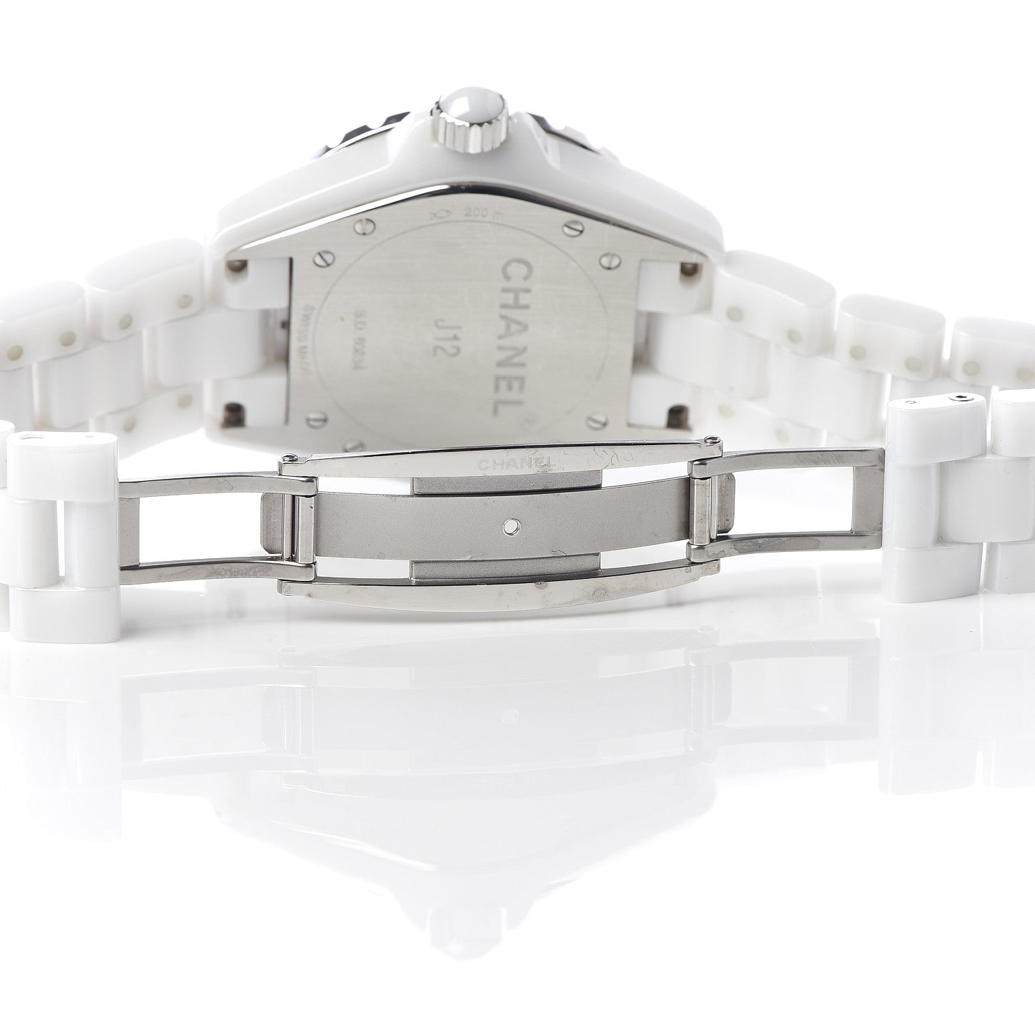 Chanel Stainless Steel Ceramic 38mm J12 Automatic Watch White 6 of 7
