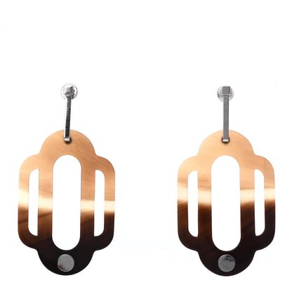 Hermes Buffalo Horn Lacquer Attelage Earrings 1 of 4