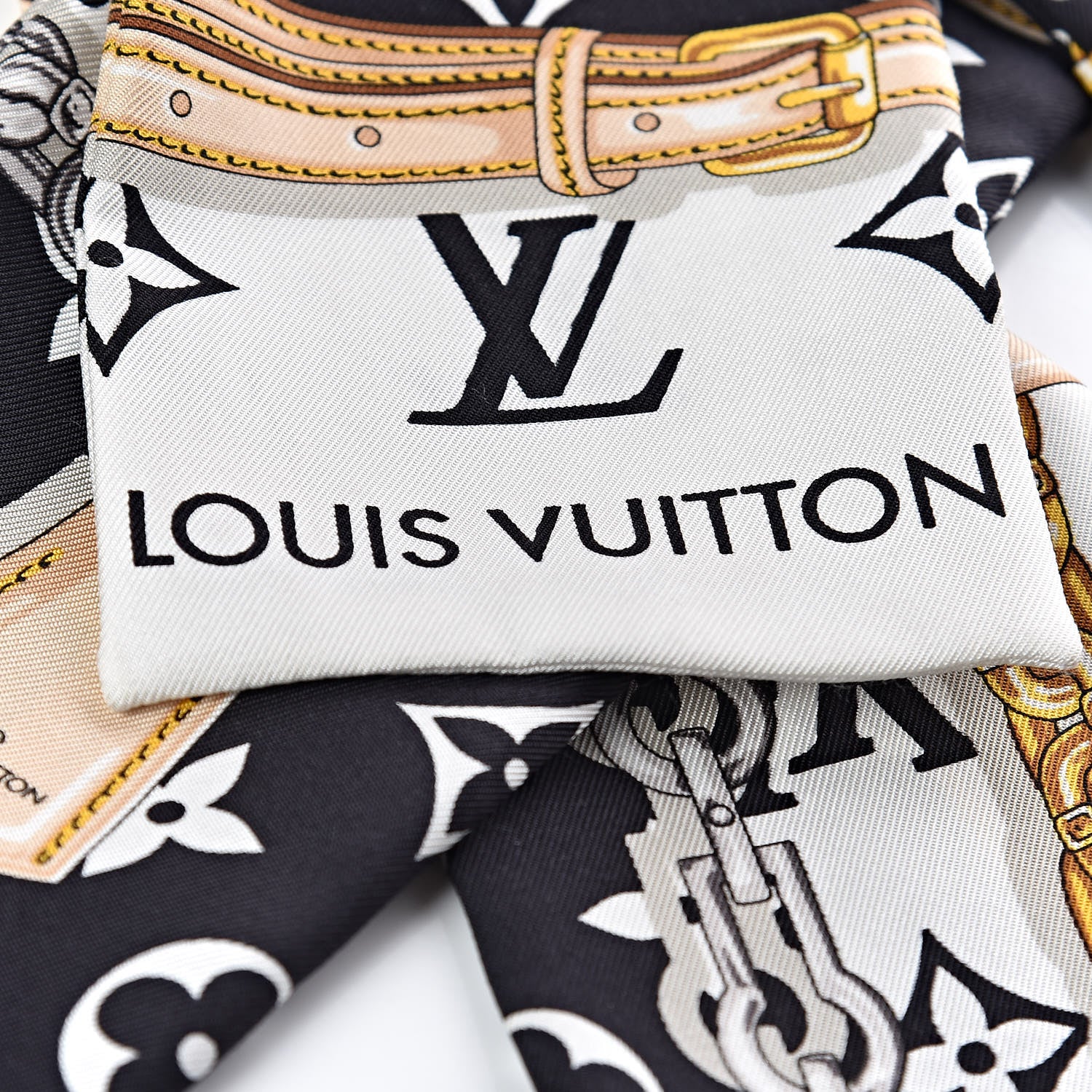 Louis Vuitton Silk Monogram Confidential Bandeau Black 3 of 5