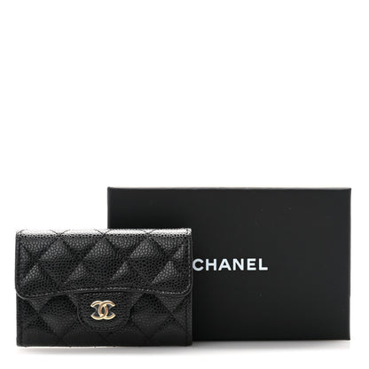 Chanel Caviar Quilted Flap Card Holder Wallet Black 9 of 9