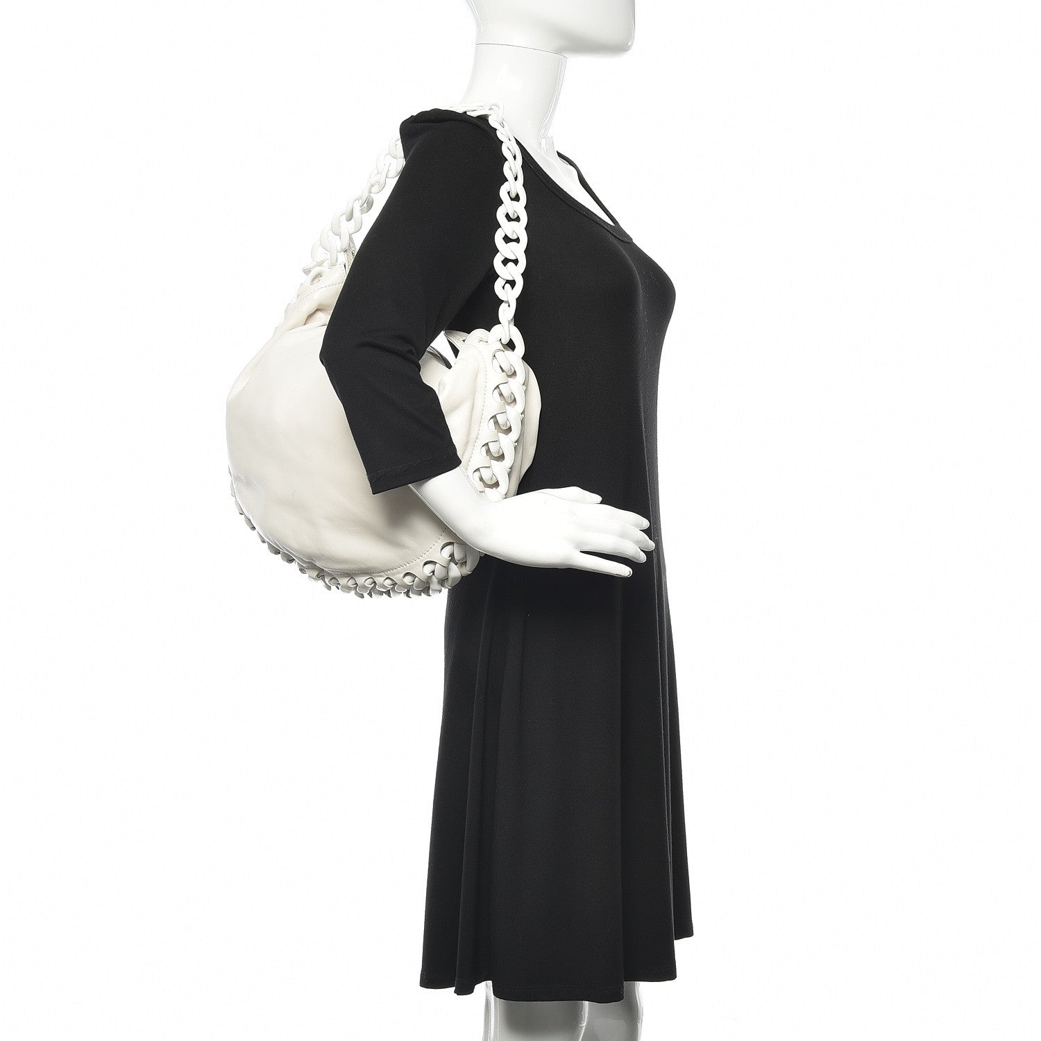 Chanel Calfskin Modern Chain Rhodoid Hobo White 2 of 19