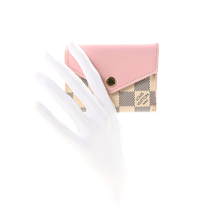 Louis Vuitton Damier Azur Zoe Wallet Rose Ballerine 2 of 6