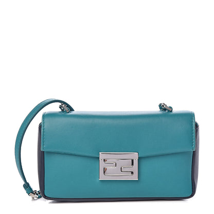 Fendi Shiny Nappa Mini Be Baguette Shoulder Bag Lago Dark Blue 1 of 10