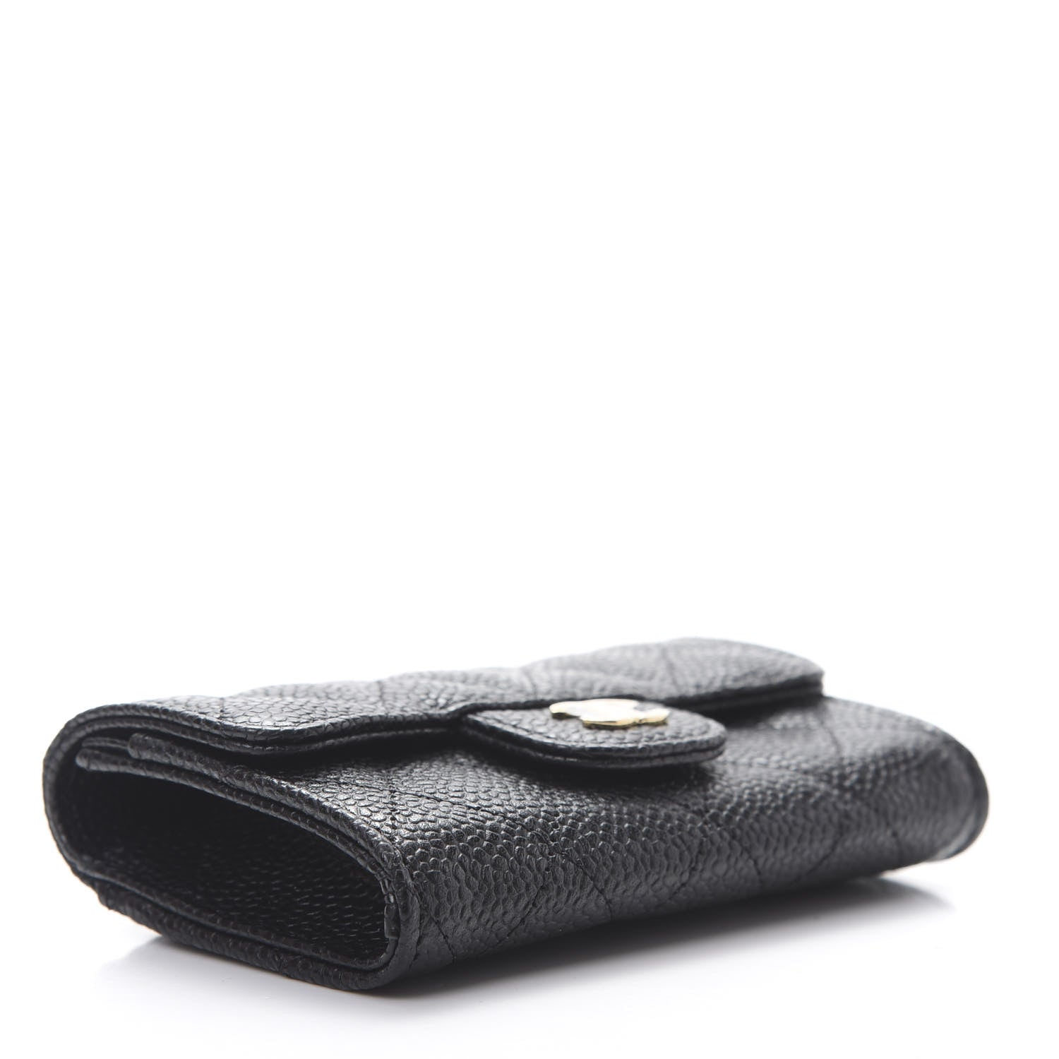 Chanel Caviar Quilted Flap Card Holder Wallet Black 4 of 9
