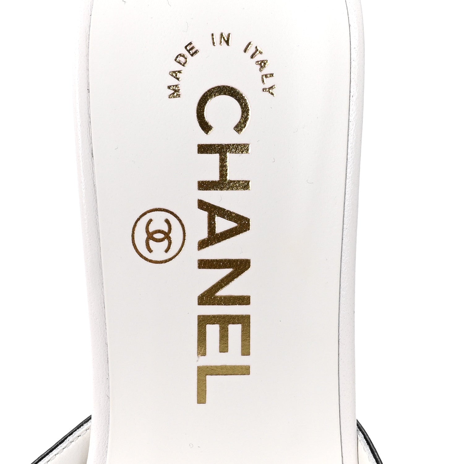 Chanel Lambskin Grosgrain Bow Mules 37 White Black 9 of 10