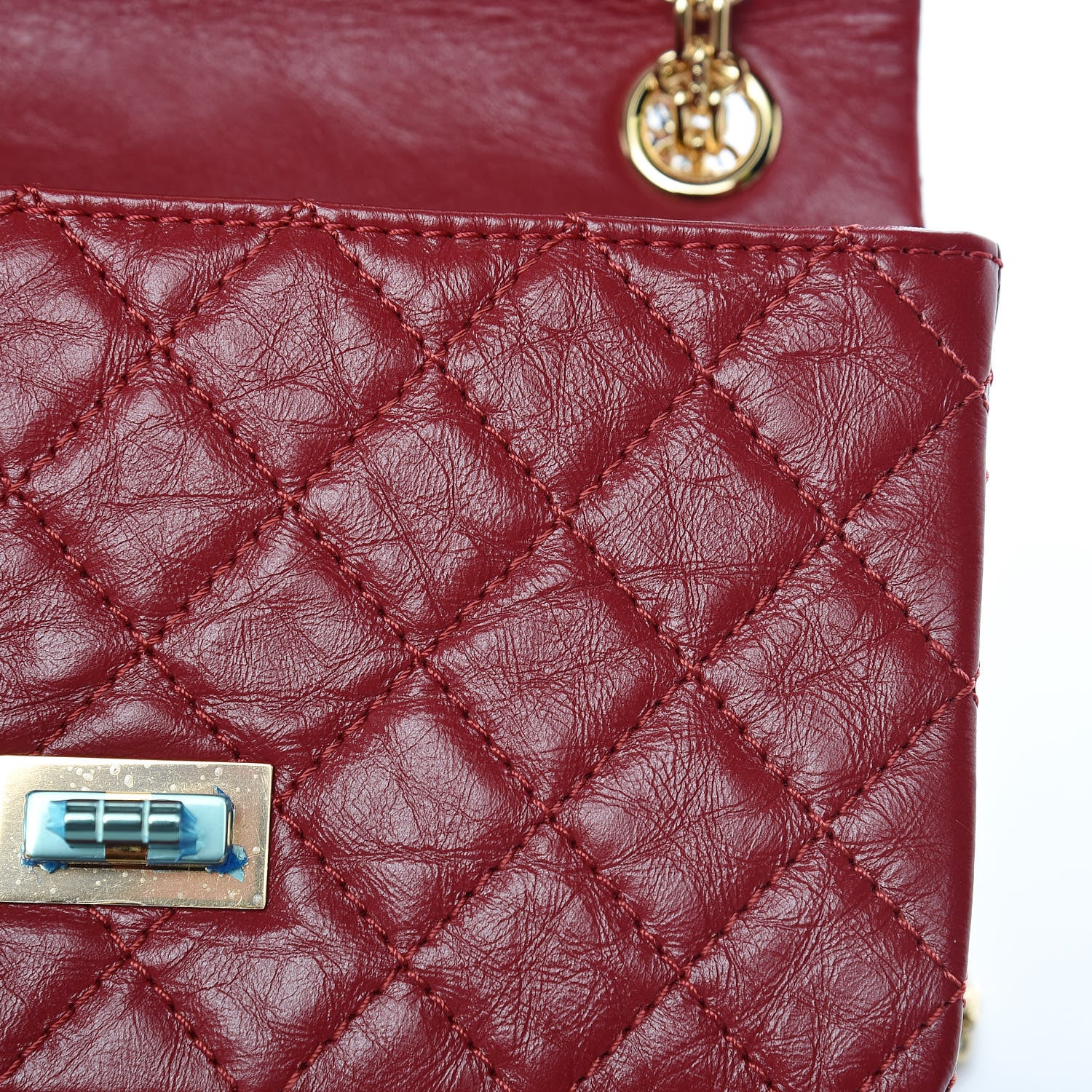 Chanel Aged Calfskin Quilted 2.55 Reissue Mini Flap Red 10 of 12