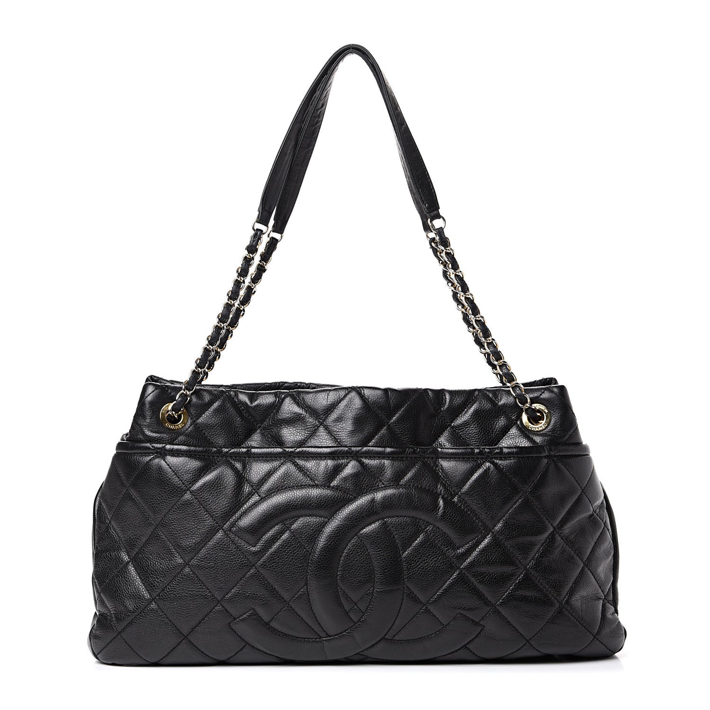 Caviar Quilted Timeless CC Soft Tote Black