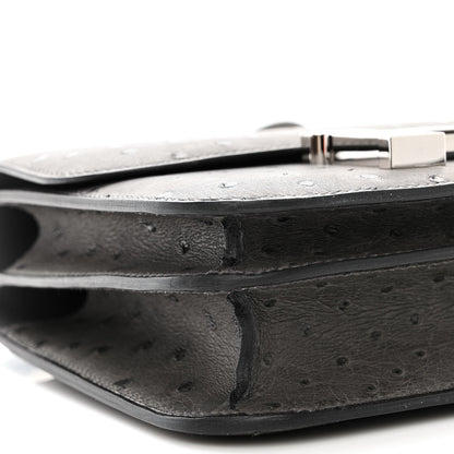Hermes Ostrich Constance 18 Graphite 9 of 11
