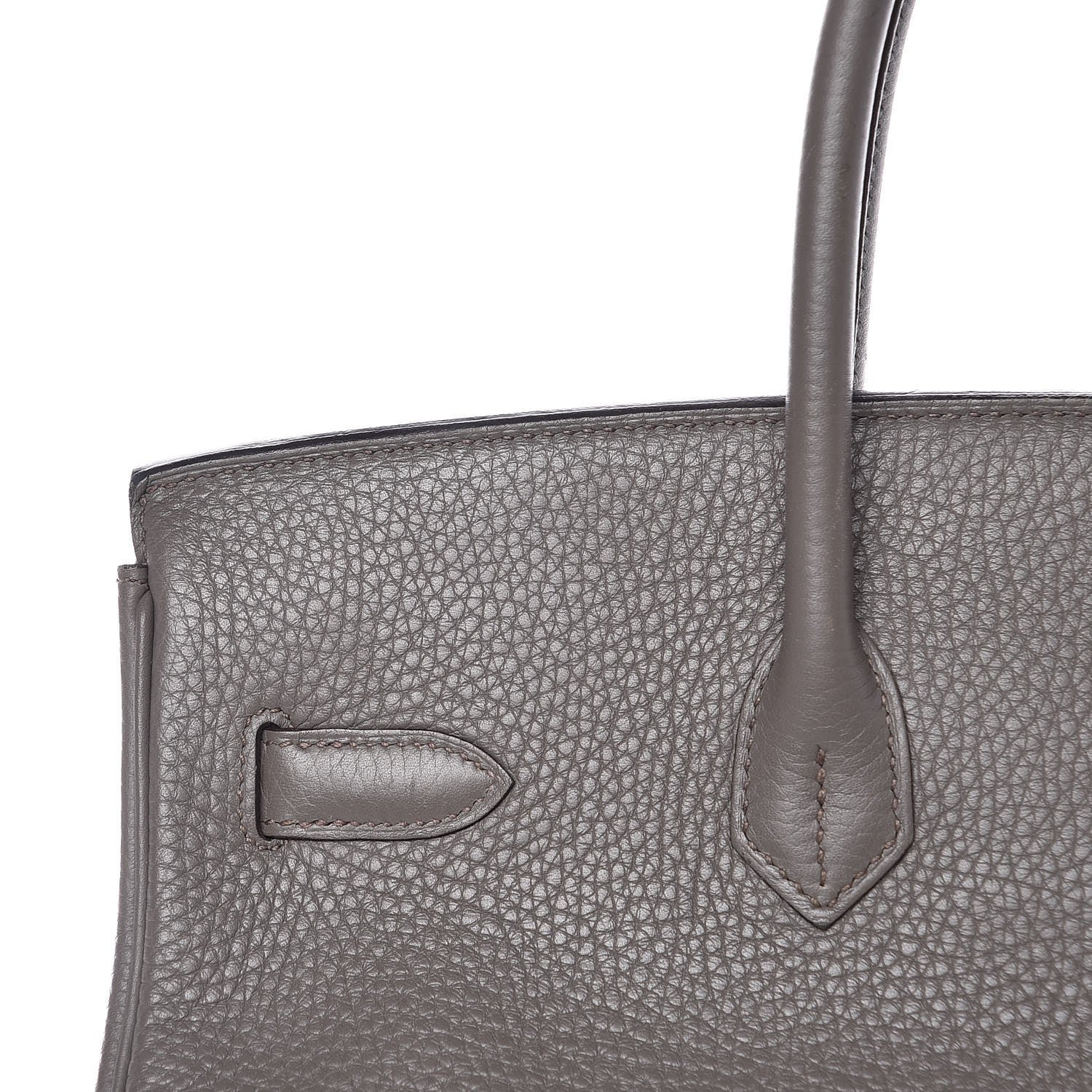 Hermes Taurillon Clemence Birkin 35 Etain 8 of 41
