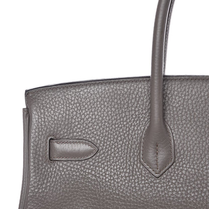 Hermes Taurillon Clemence Birkin 35 Etain 8 of 41