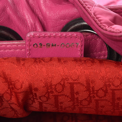 Christian Dior Satin Cannage Drawstring Bag Pink 7 of 12